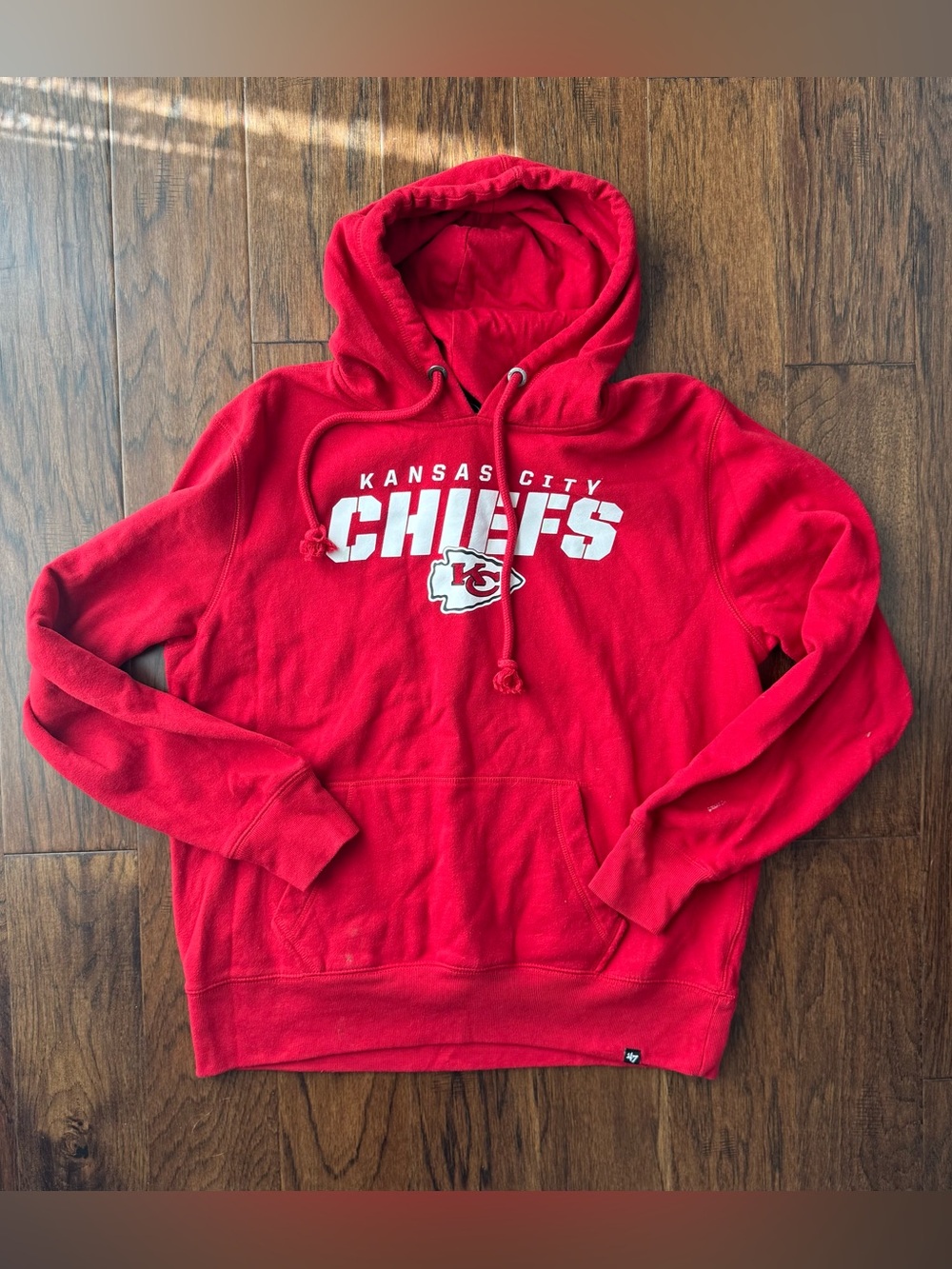 47 Brand Kansas City Chiefs Red Crewneck Hoodie Size L